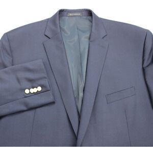 Lauren Ralph Lauren Blazer Mens 52R Navy Blue 100% Wool Gold Button Crest Shield